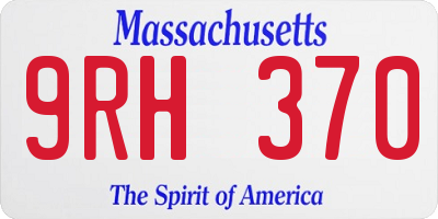 MA license plate 9RH370