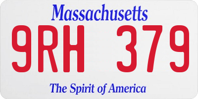 MA license plate 9RH379