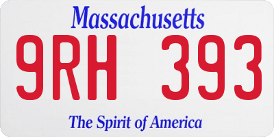 MA license plate 9RH393