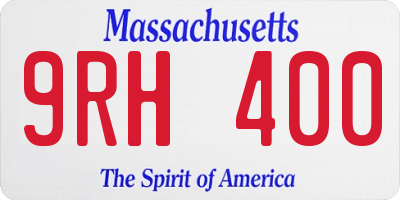 MA license plate 9RH400