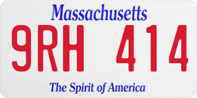 MA license plate 9RH414