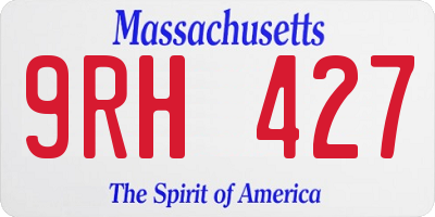 MA license plate 9RH427