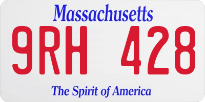 MA license plate 9RH428