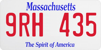 MA license plate 9RH435