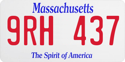 MA license plate 9RH437