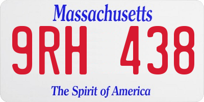 MA license plate 9RH438
