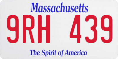 MA license plate 9RH439