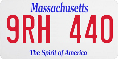 MA license plate 9RH440