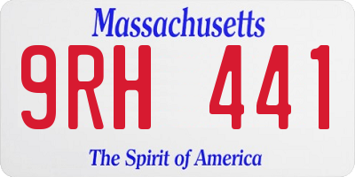 MA license plate 9RH441