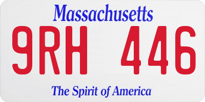 MA license plate 9RH446