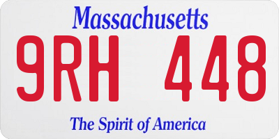 MA license plate 9RH448