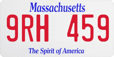 MA license plate 9RH459