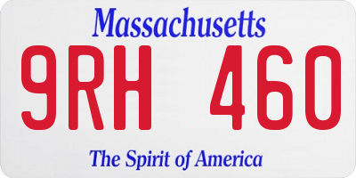 MA license plate 9RH460