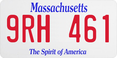 MA license plate 9RH461