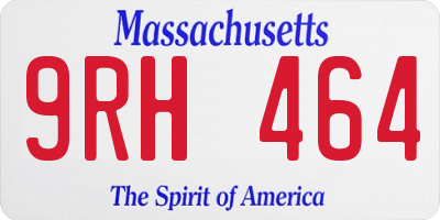 MA license plate 9RH464