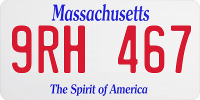 MA license plate 9RH467