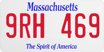 MA license plate 9RH469