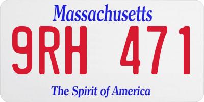 MA license plate 9RH471