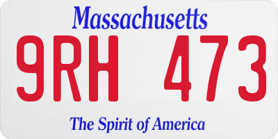 MA license plate 9RH473