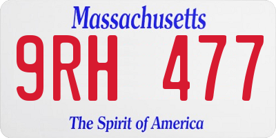 MA license plate 9RH477