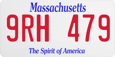 MA license plate 9RH479