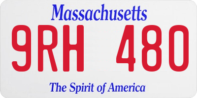 MA license plate 9RH480
