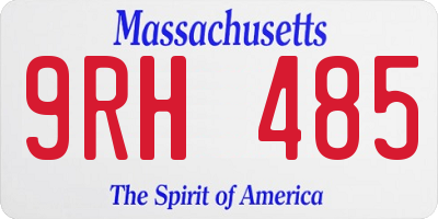 MA license plate 9RH485