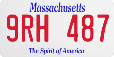 MA license plate 9RH487