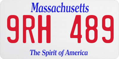 MA license plate 9RH489