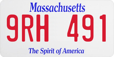 MA license plate 9RH491