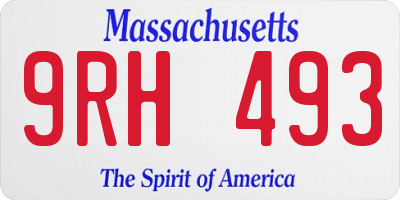 MA license plate 9RH493