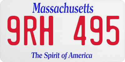 MA license plate 9RH495