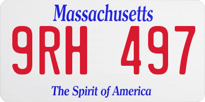 MA license plate 9RH497