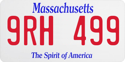 MA license plate 9RH499