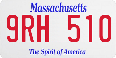 MA license plate 9RH510