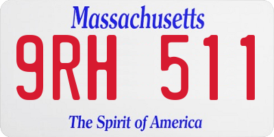 MA license plate 9RH511