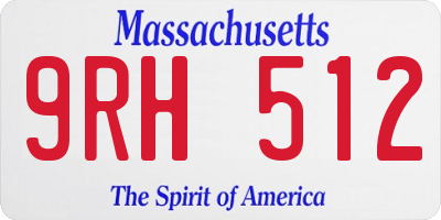 MA license plate 9RH512