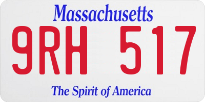 MA license plate 9RH517
