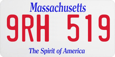 MA license plate 9RH519