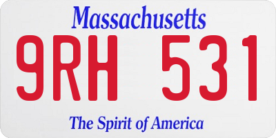 MA license plate 9RH531