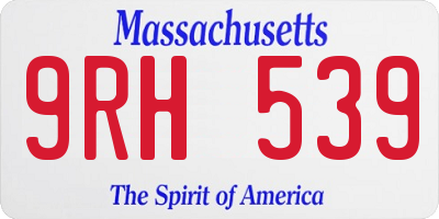 MA license plate 9RH539