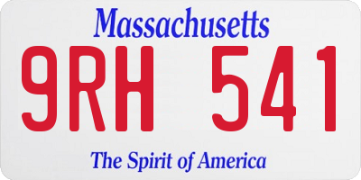 MA license plate 9RH541