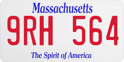 MA license plate 9RH564