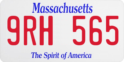MA license plate 9RH565