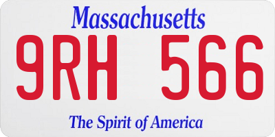 MA license plate 9RH566