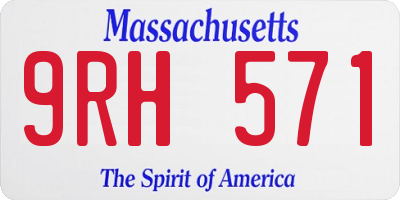MA license plate 9RH571