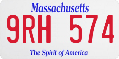 MA license plate 9RH574