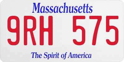MA license plate 9RH575