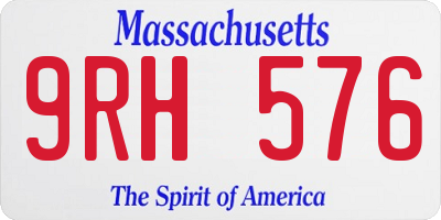 MA license plate 9RH576