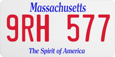 MA license plate 9RH577